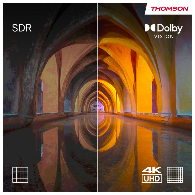Thomson TV QLED 55 Pollici Google TV HDR Classe A+ Smart TV 4K Ultra HD