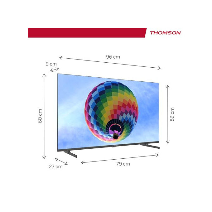 Thomson TV QLED 43 Pollici Google TV HDR Triple Tuner Smart 4K Ultra HD Televisore