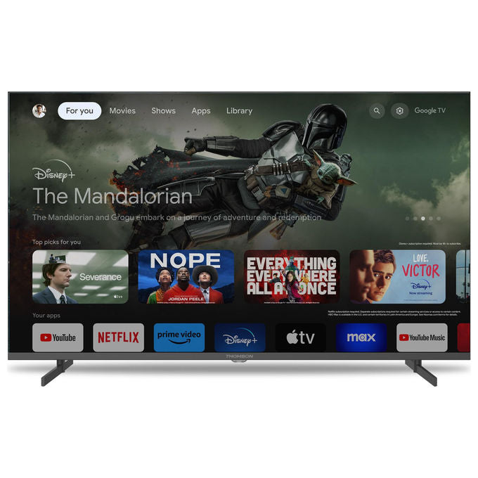 Thomson TV QLED 43 Pollici Google TV HDR Triple Tuner Smart 4K Ultra HD Televisore