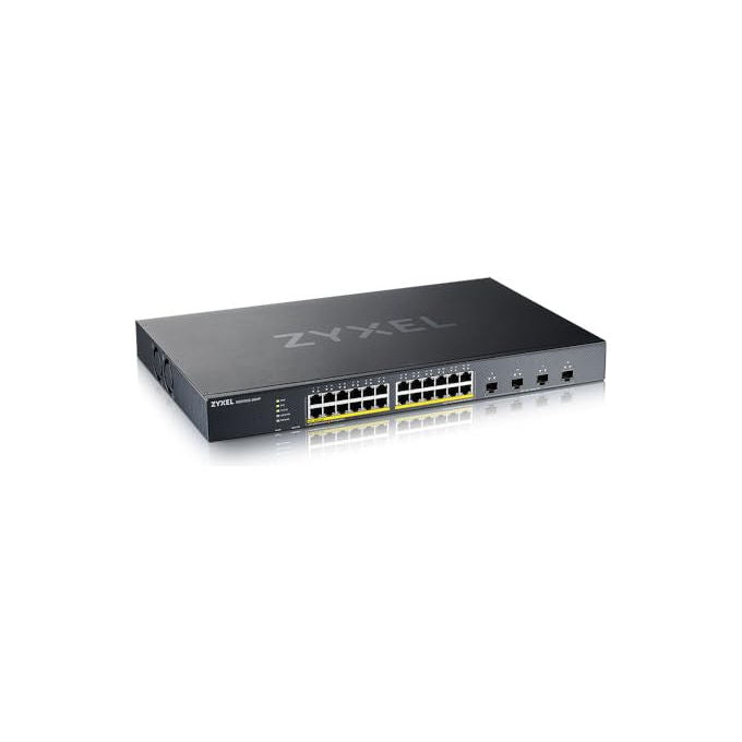 Zyxel Switch PoE Nebula 24 porte Gigabit 4 SFP 10G 375W Smart Managed Ethernet