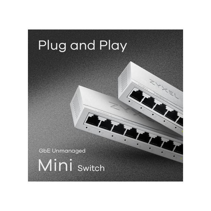 Zyxel GS-108B v5 Switch Ethernet 8 porte Gigabit non gestito per rete domestica