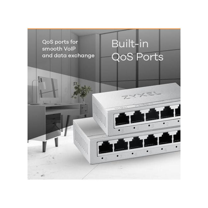 Zyxel GS-105B v5 Switch Ethernet 5 Porte Gigabit Non Gestito Rete LAN Networking