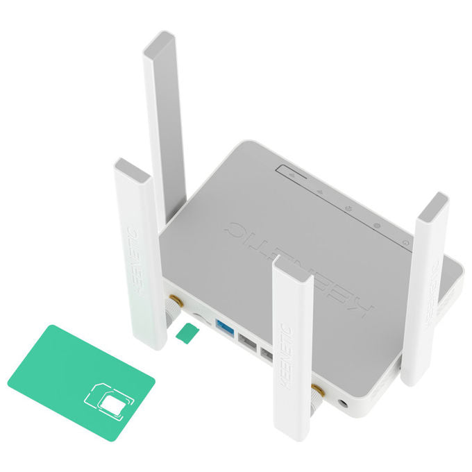 Keenetic KN-4910 Router Wi-Fi 5 Dual-band 1200Mbps 4G LTE Grigio Bianco
