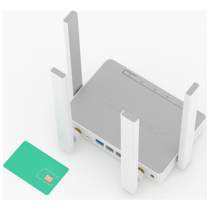 Keenetic KN-4910 Router Wi-Fi 5 Dual-band 1200Mbps 4G LTE Grigio Bianco