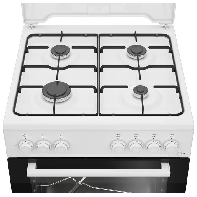 Beko FBST62110ST Cucina a gas 4 fuochi forno elettrico statico 73 L Classe A (85x60x60 cm) colore Bianco