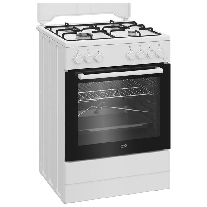 Beko FBST62110ST Cucina a gas 4 fuochi forno elettrico statico 73 L Classe A (85x60x60 cm) colore Bianco