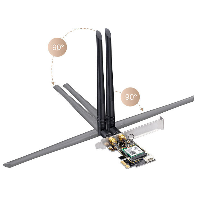 Cudy WE3000 Scheda Wi-Fi 6E PCI Express Tri-band 2400Mbps Bluetooth 5.2 per PC