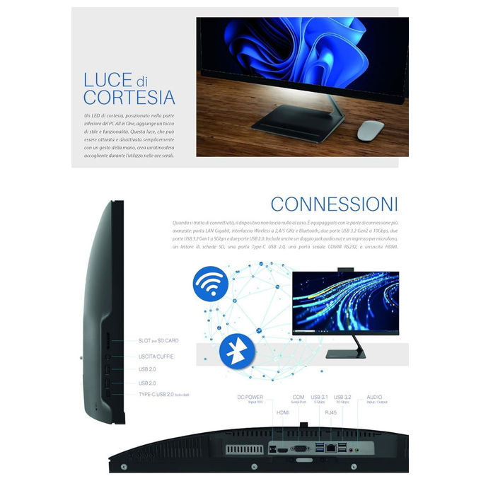 MONITOR OPEN FRAME TOUCH ATLANTIS MULTIMEDIALE 16'' A05-D16W1 10 TOCCHI FULL HD, DP-HDMI-VGA, AUDIO IN. ALIMENTATORE EST.