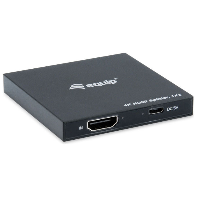 Equip Splitter HDMI 2 Porte 4K Ultra HD 60Hz Nero Ultra Slim - Accessorio Video