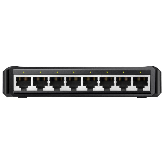 Cudy GS108D Switch Ethernet 8 porte Gigabit 10-100-1000 Mbps Nero Plug and Play Rete LAN