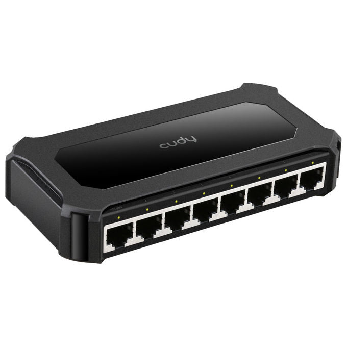 Cudy GS108D Switch Ethernet 8 porte Gigabit 10-100-1000 Mbps Nero Plug and Play Rete LAN