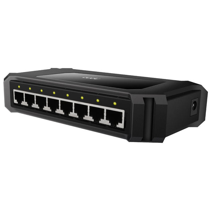 Cudy GS108D Switch Ethernet 8 porte Gigabit 10-100-1000 Mbps Nero Plug and Play Rete LAN
