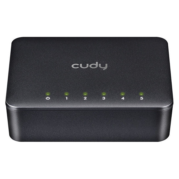 Cudy GS105D Switch Gigabit 5 porte 1000 Mbit-s Nero - Rete LAN Ethernet Plug and Play