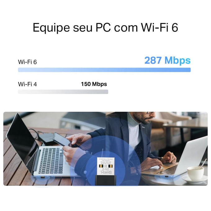 MERCUSYS MA14N Adattatore WiFi USB WiFi 6 AX287 Mbps Nano Design 2.4 GHz Dongle