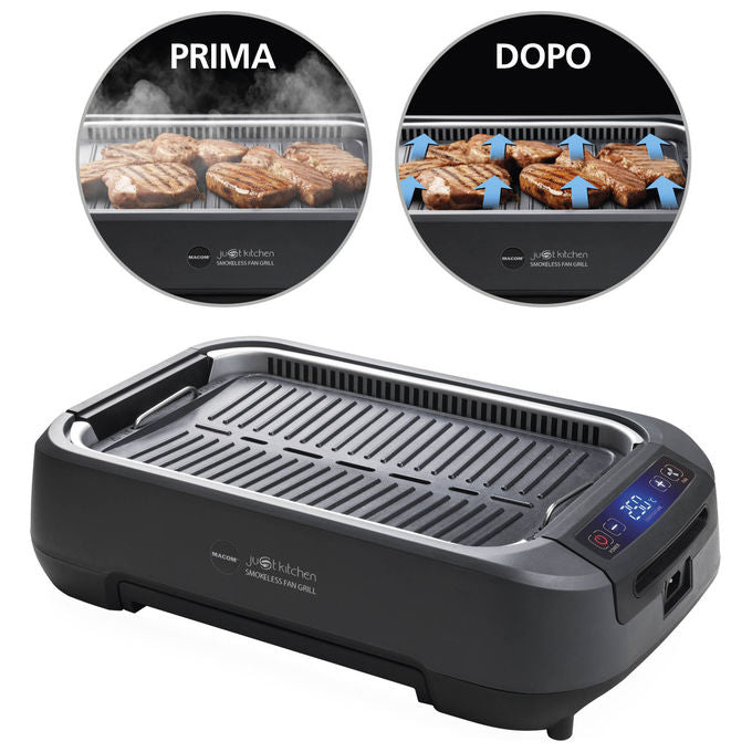 Macom Grill Con Aspirazione D'aria Combinata 1500W