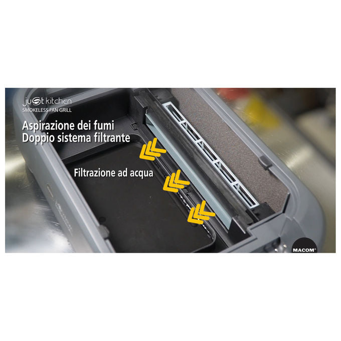 Macom Grill Con Aspirazione D'aria Combinata 1500W