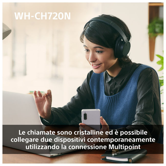Sony WHCH720NP Auricolari Bluetooth Cavo e Senza Cavo