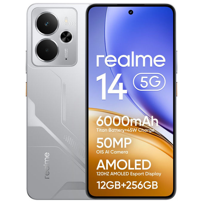 Realme Smartphone Argento 12GB 256GB 50MP Android 15