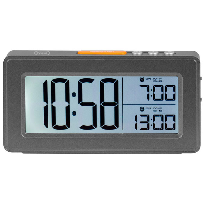 Trevi Orologio Digitale con Due Sveglie Grande Display LCD