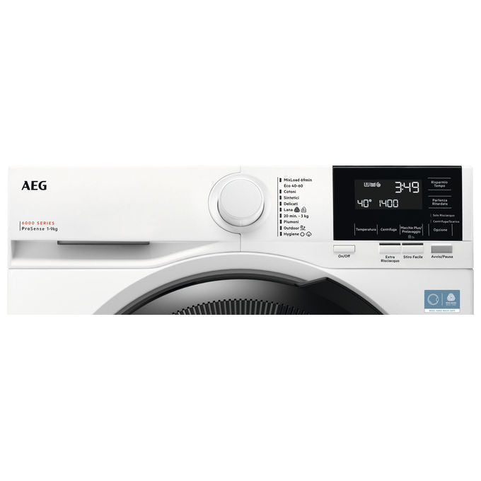 AEG LR6FG94 Lavatrice Serie 6000 Caricamento Frontale 9 Kg 1400 rpm Classe A (84.7x59.7x63.6 cm) colore Bianco