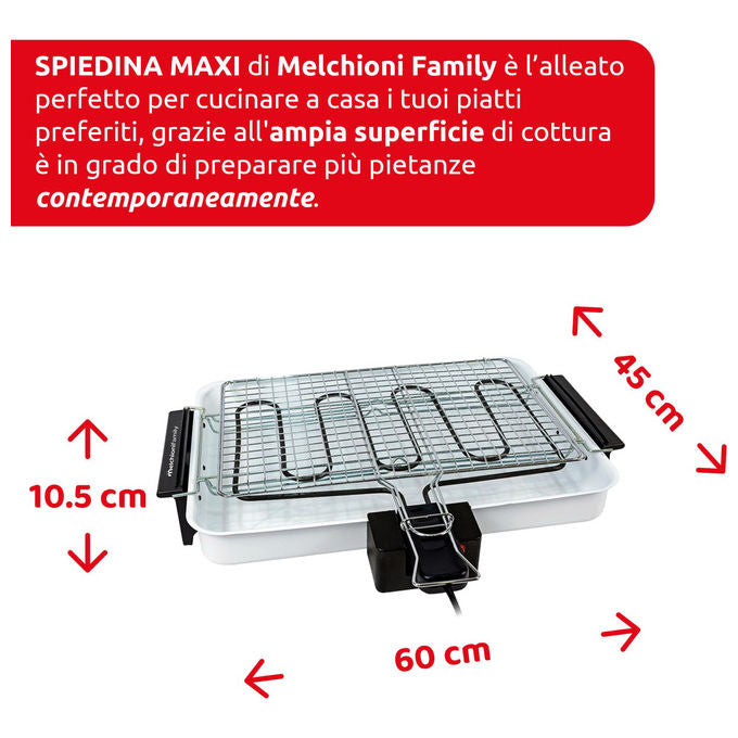 Melchioni Family Griglia Elettrica Spiedina Maxi