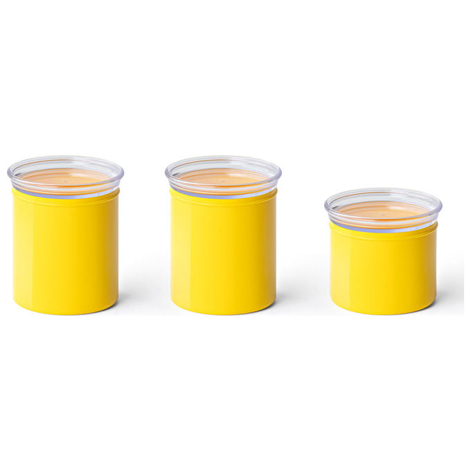 Fratelli Guzzini Set 3 Barattoli Personalizzabili Giallo