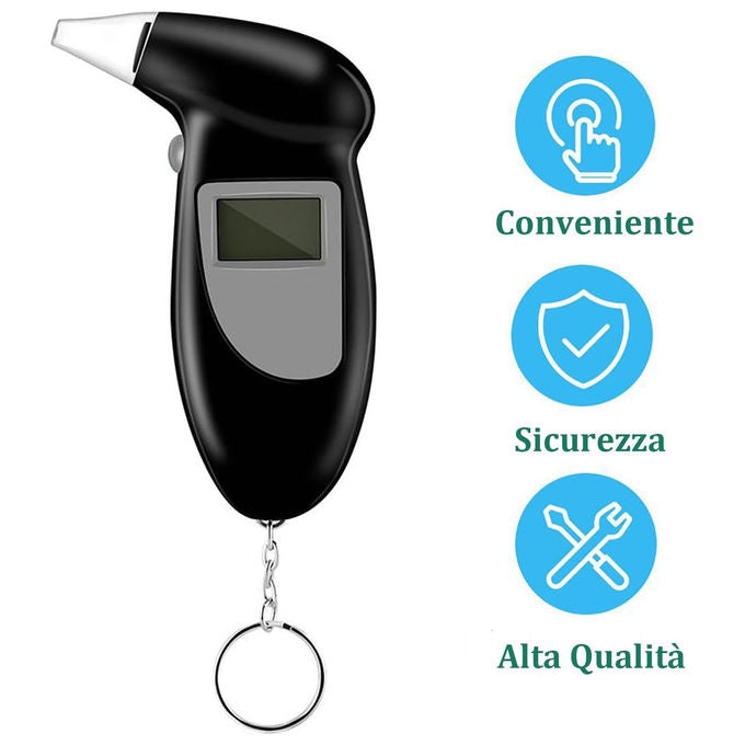 Etilometro Digitale Portatile Professionale Tester Alcool per Auto