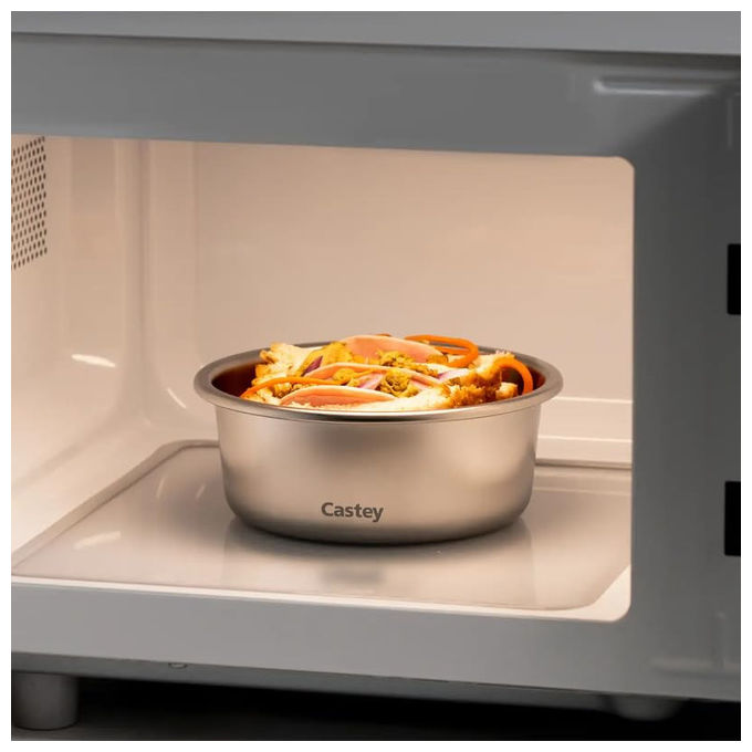 Castey Contenitore Rotondo In Acciaio Inox 650 ml