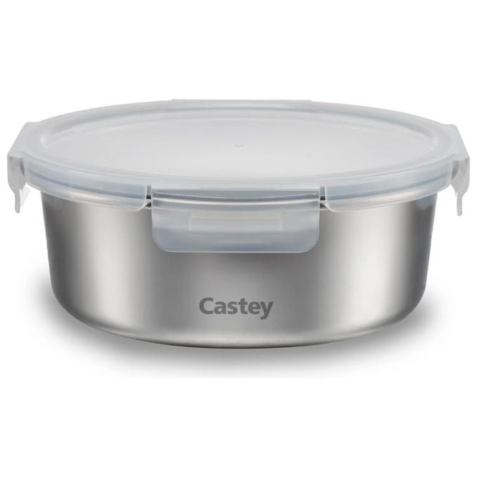 Castey Contenitore Rotondo In Acciaio Inox 1500 ml
