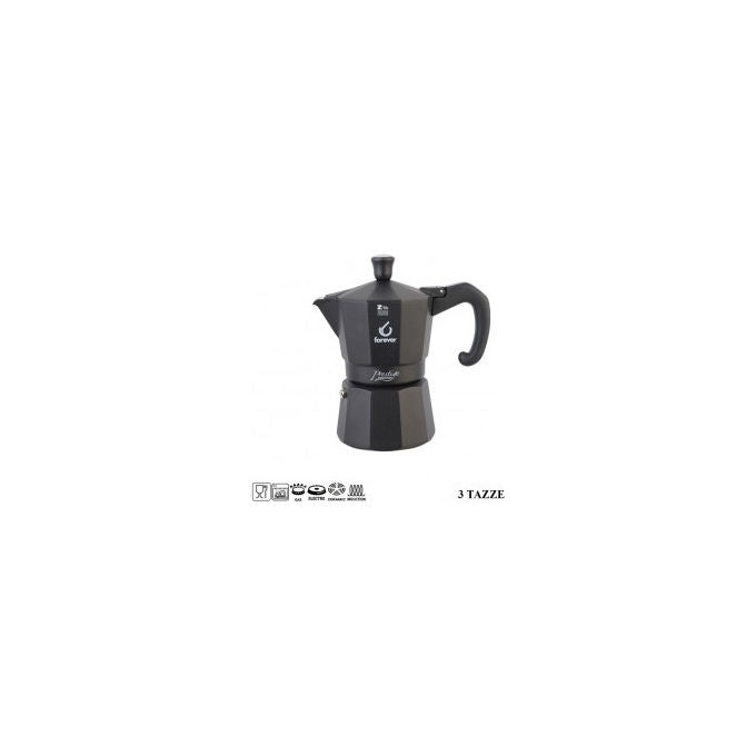 Forever Caffettiera 3 Tz Nero Opaco Miss Moka