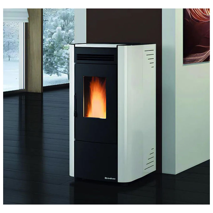 La Nordica Stufa a Pellet Ventilata 6,5 kW Bianco