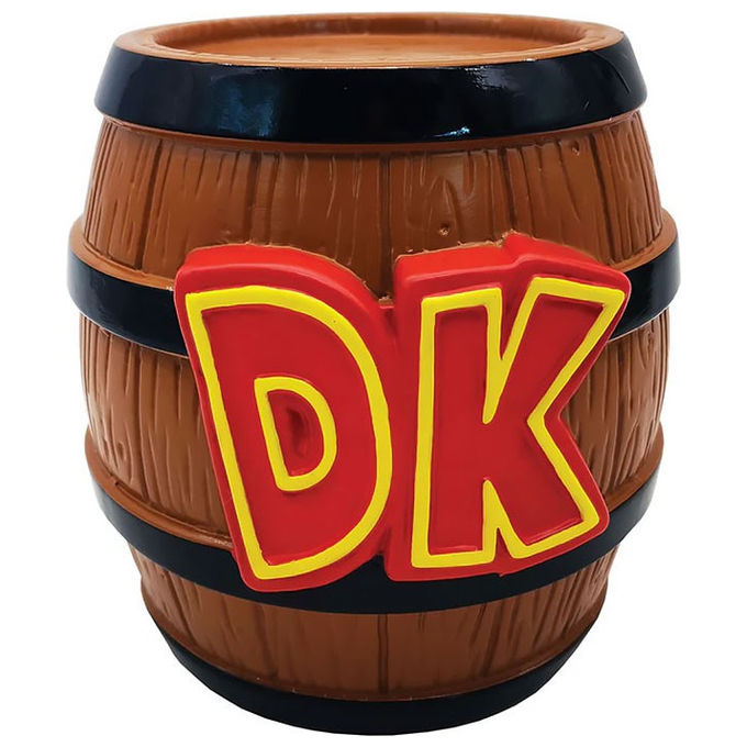 Pyramid Donkey Kong DK Barrel Shaped Money Bank