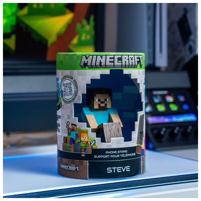 Minecraft Steve Mini Cable Guys Phone Stand