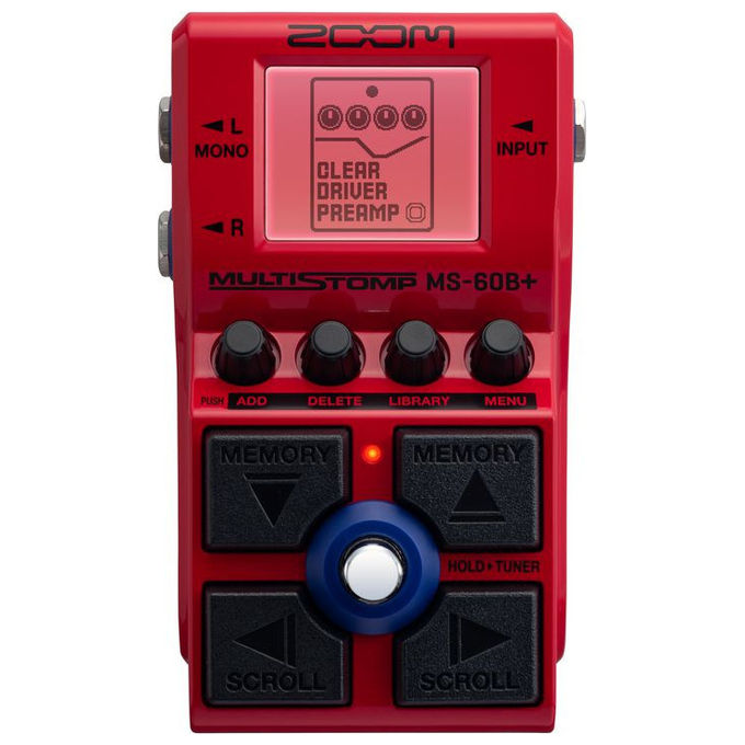 Zoom MS-60B+ Pedale Despressione Rosso Chitarra