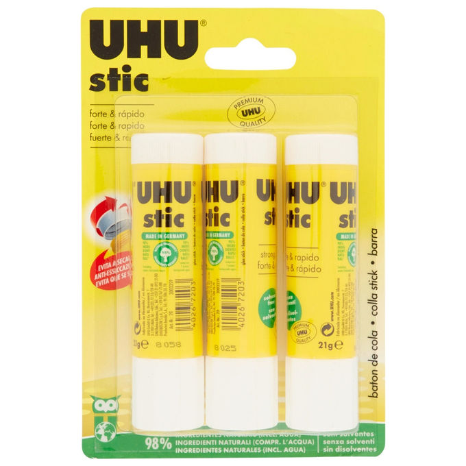UHU Stic Colla Stick 3 x 21gr UHU