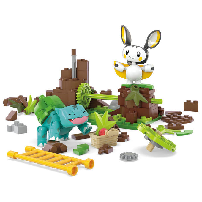 Mega HTH69 Pokémon Adventure Builder Set Costruzione Bosco Incantato Emolga Bulbasaur 194 Pezzi 7+ Anni