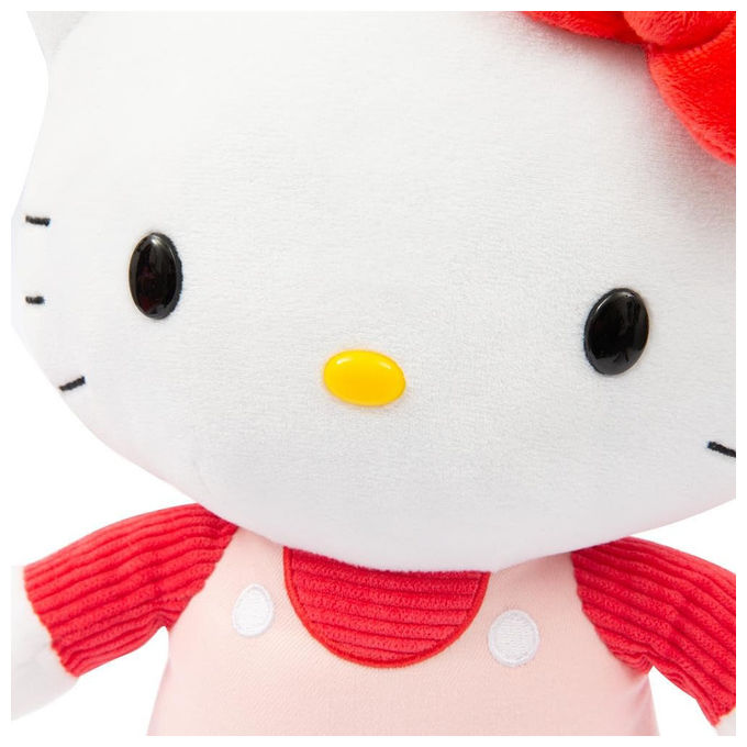 Hello Kitty Peluche Moda Rosa con Fiocco Rosso