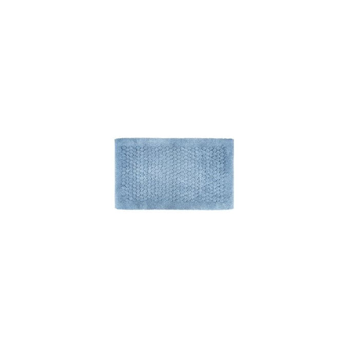 Yeppon Tappeto Bagno Quarzo Bianco Esagono Blu