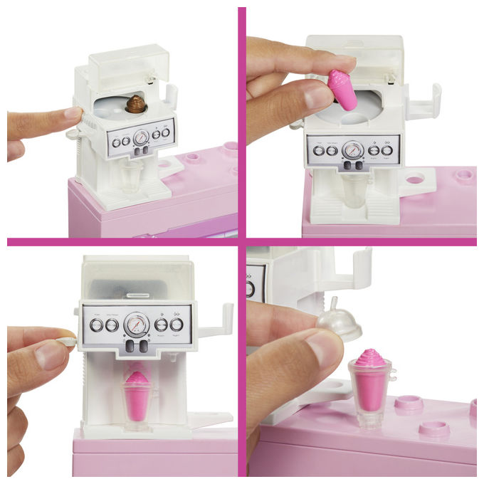Barbie HXN94 Career Playset Caffetteria con Bambola Barista e 12 Accessori per Bambini 3+ anni colore Multicolore