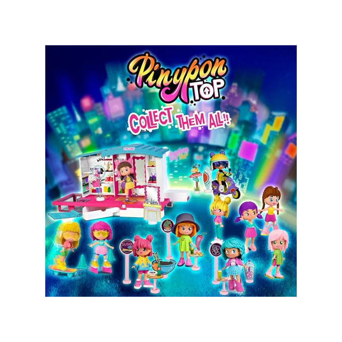 Pinypon TOP Roller Girls Set con Pattini e Skateboard