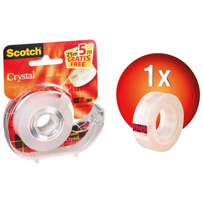 Scotch Nastro Adesivo Supertrasparente 19 mm x 25 m