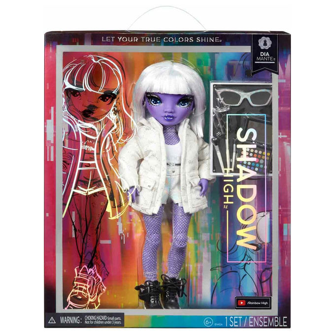 Rainbow High 583066EUC Shadow High Dia Mante Bambola alla Moda Serie 2 Snodabile 10+ Accessori colore Viola