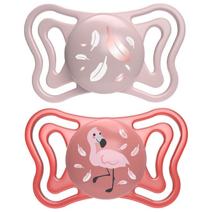 Chicco Succhietto Light Rosa Silicone 6-16M 2 Pezzi
