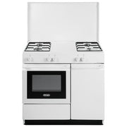 De Longhi Cucina a gas bianca 4 fuochi con forno a gas 42L piano smaltato 86x50x85 cm