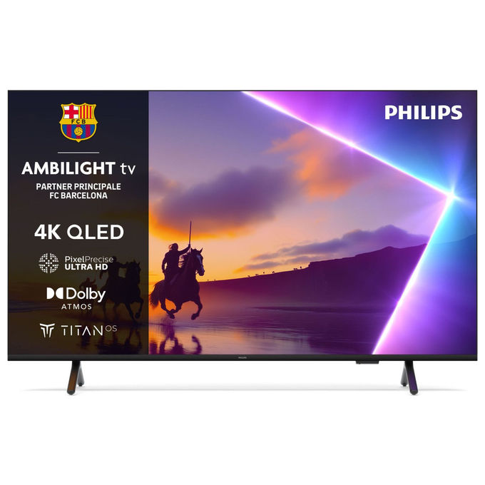 Philips Smart TV 50 pollici QLED 4K Ultra HD con Ambilight e Wi-Fi