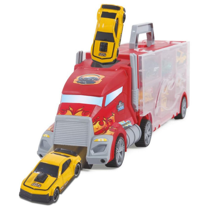ODS Silver Wheel Camion Porta Auto con 3 Auto in Die Cast