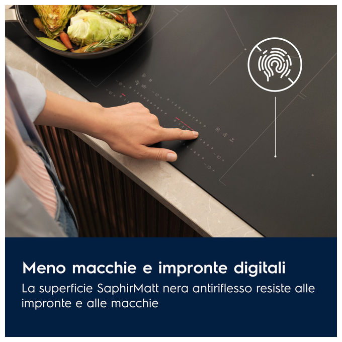 Electrolux Serie 700 KIS82453IZ Piano cottura a induzione 80cm 4 zone da incasso nero