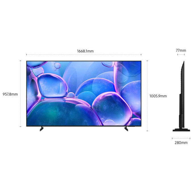 [ComeNuovo] Samsung UE75U7000FUXZT Crystal UHD Smart TV 75'' 4K HDR Crystal Processor 4K OTS Lite Motion Xcelerator Wi-Fi colore Nero