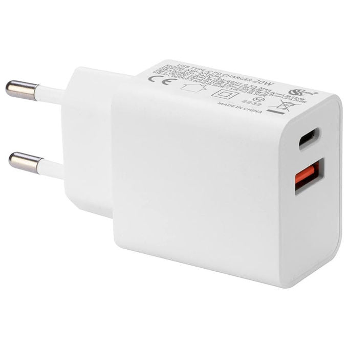Poly Pool Caricatore Cellulare 2 Porte USB A+C 20W