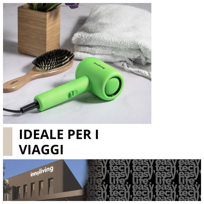 Innoliving Asciugacapelli Mini INN-612 Compatto e Pieghevole
